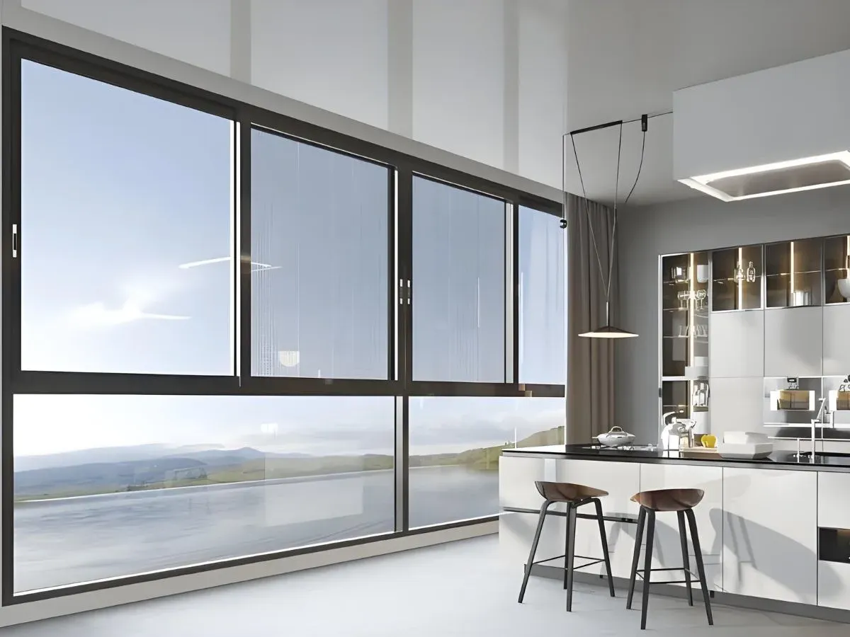 Sistem jendela aluminium slim-frame minimalis untuk halaman produk Minimalist Slim-Frame Windows
